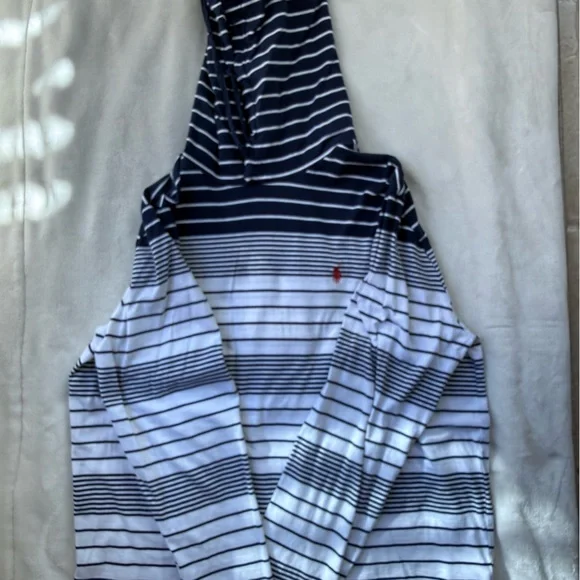 Polo by Ralph Lauren Navy and White Striped Hoodie - Picture 1 of 4